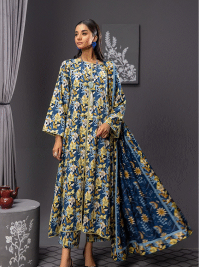 Soha By Orang Linen Suit 3pc | Aegean