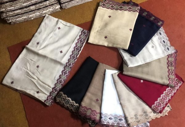Embroidered Cutwork Ladies Pashmina Shawls - Image 2