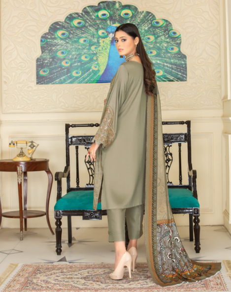 afsaneh by safa noor SN-02_back Safa Noor Afsaneh Premium Embroidered Collection 3 Pc - SN-02 - Image 3