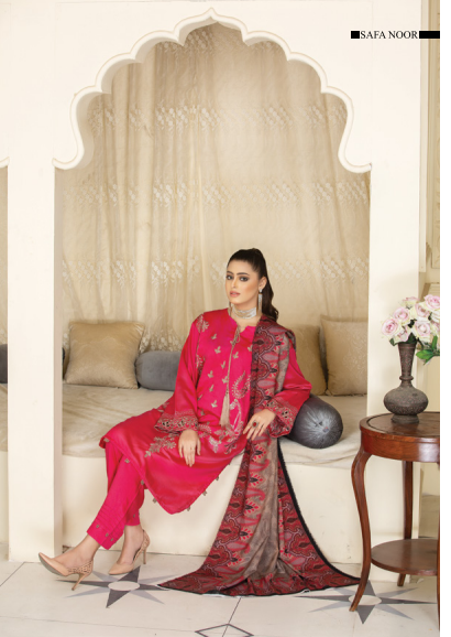 afsaneh by safa noor SN-06-2 Safa Noor Afsaneh Premium Embroidered Collection 3 Pc - SN-06 - Image 2