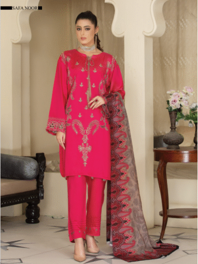 Safa Noor Afsaneh Premium Embroidered Collection 3 Pc - SN-06