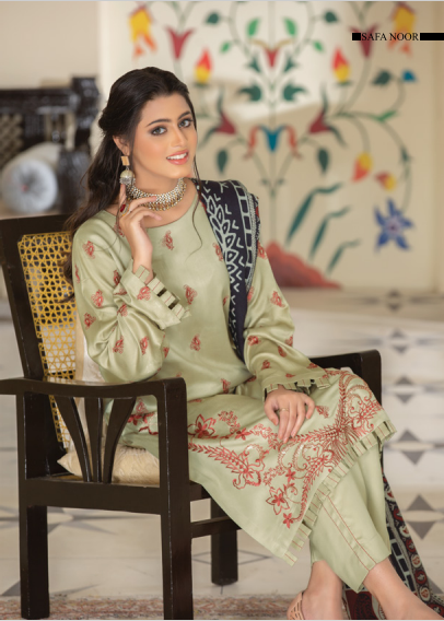 afsaneh by safa noor SN-08-2 Safa Noor Afsaneh Premium Embroidered Collection 3 Pc - SN-08 - Image 2