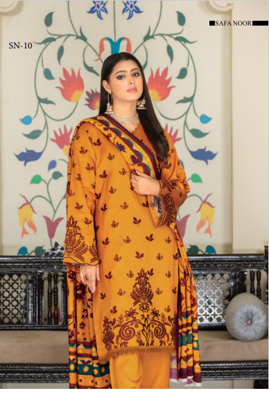 afsaneh by safa noor SN-10 Safa Noor Afsaneh Premium Embroidered Collection 3 Pc - SN-10 - Image 3