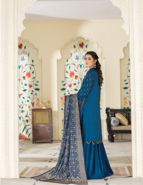 afsaneh by safa noor SN-11-2 Safa Noor Afsaneh Premium Embroidered Collection 3 Pc - SN-11 - Image 2