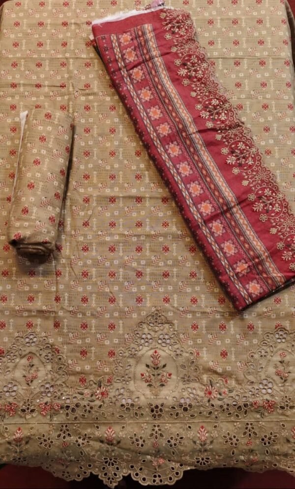 Riwayat Premium Embroidered Khaddar Collection 3pc | BH269921033 - Image 3