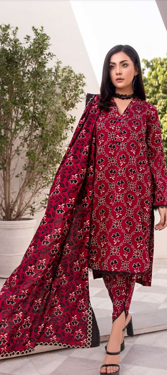 IMG-20240830-WA0164 Soha By Orang Linen Vol 6 3pc | Falu Red