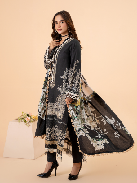 alyssa front Mausummery Unstitched Khaddar Collection 3pc | Alyssa