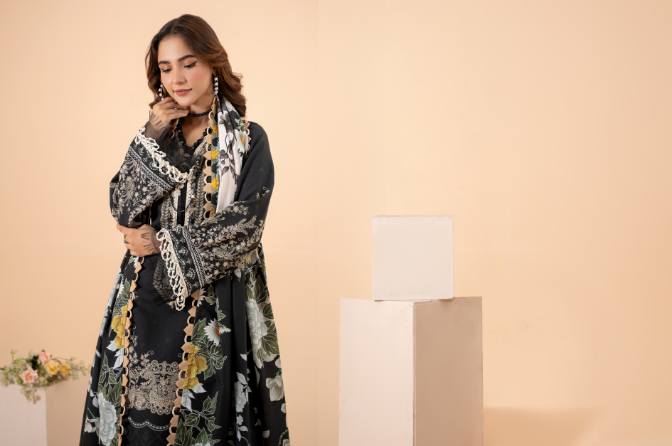 alyssa Mausummery Unstitched Khaddar Collection 3pc | Alyssa - Image 2