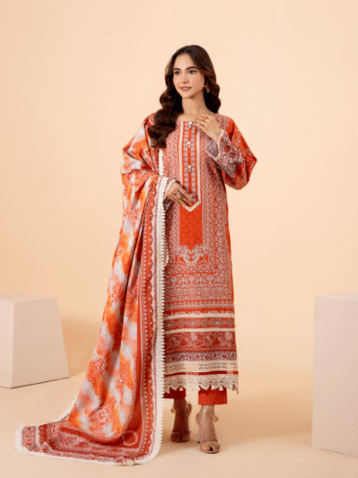 Mausummery Unstitched Khaddar Collection 3pc | Azalea