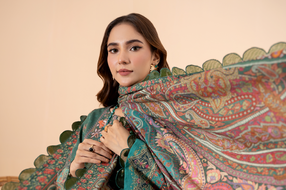 clover Mausummery Unstitched Khaddar Collection 3pc | Clover - Image 2