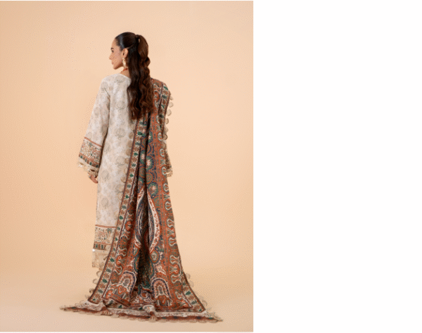 Mausummery Unstitched Khaddar Collection 3pc | Gardenia - Image 3