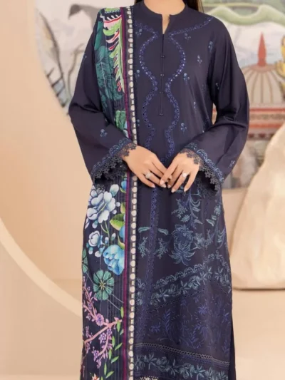 Dove by Gull Jee Embroidered Linen 3pc | BH957511523