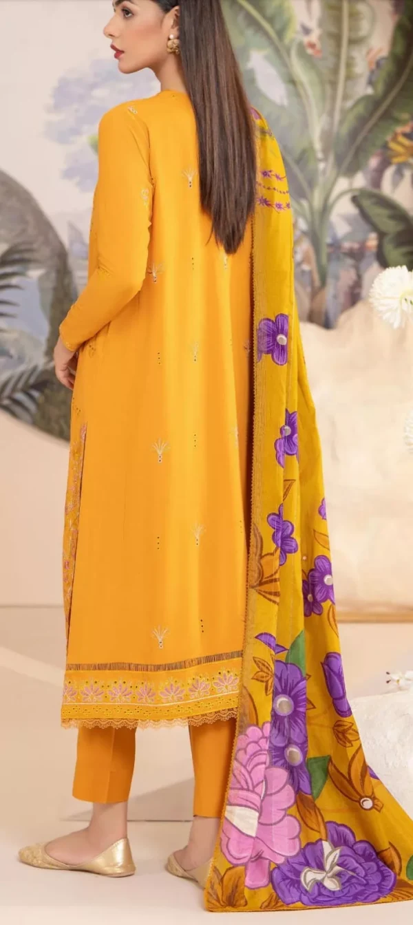 Dove by Gull Jee Embroidered Linen 3pc | BH796261524 - Image 3
