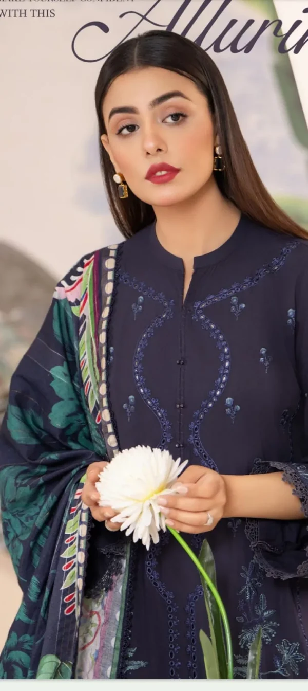 Dove by Gull Jee Embroidered Linen 3pc | BH957511523 - Image 2