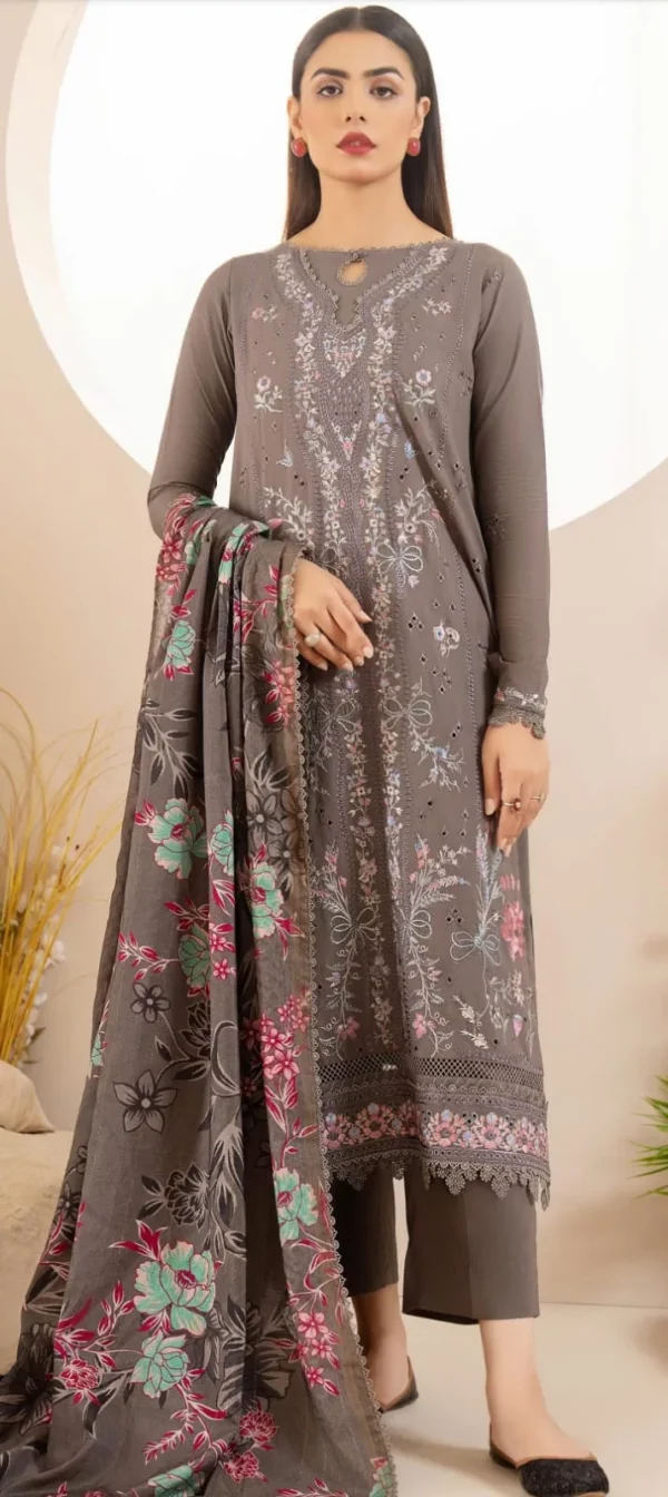 Dove by Gull Jee Embroidered Linen 3pc | BH113551522