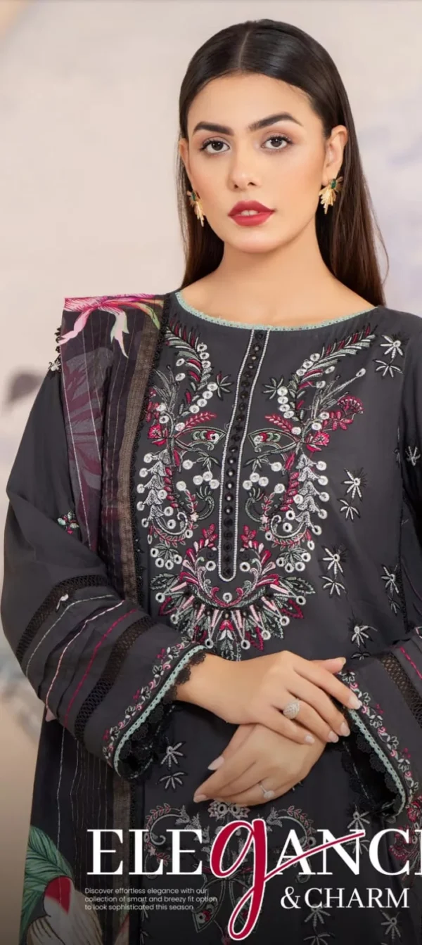 Dove by Gull Jee Embroidered Linen 3pc | BH944111520 - Image 2