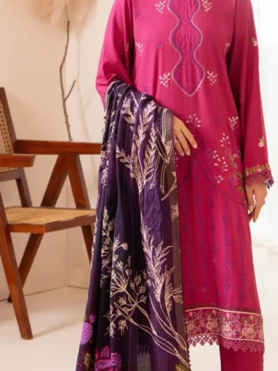 Dove by Gull Jee Embroidered Linen 3pc | BH679581519