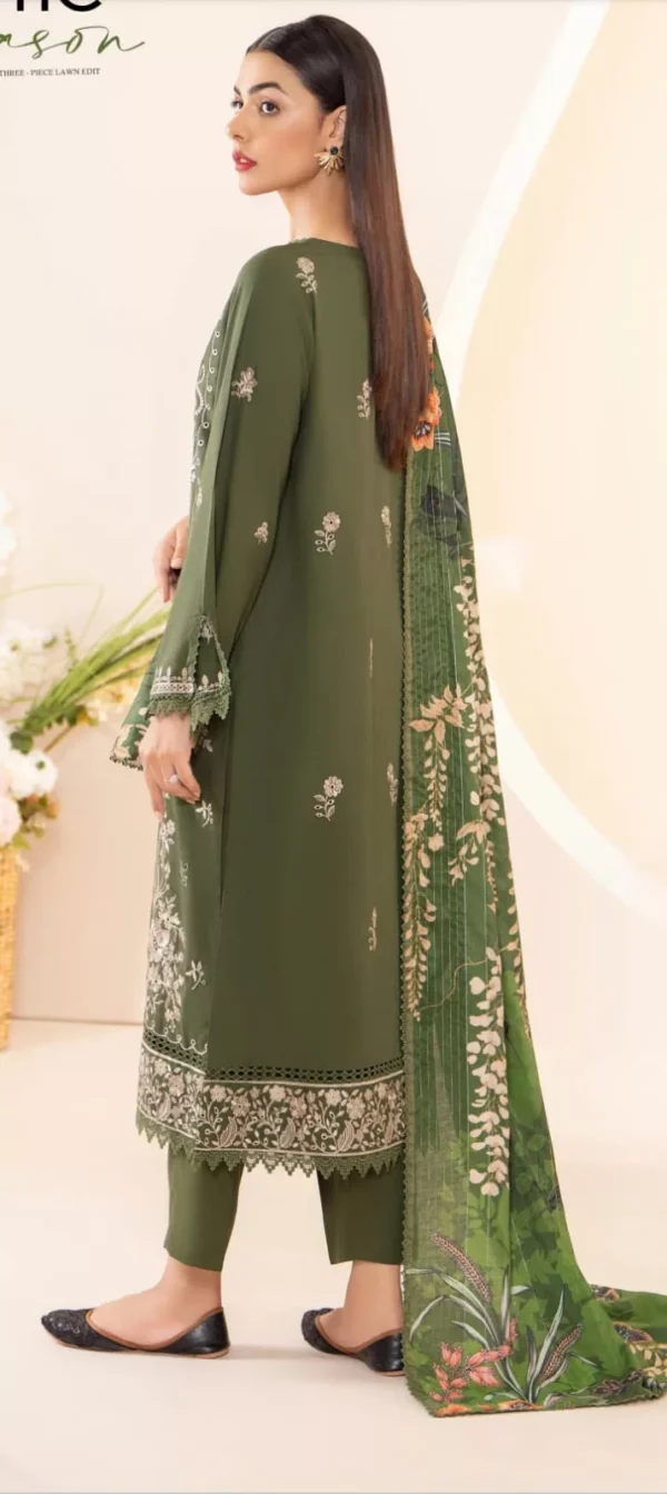 Dove by Gull Jee Embroidered Linen 3pc | BH479841518 - Image 3