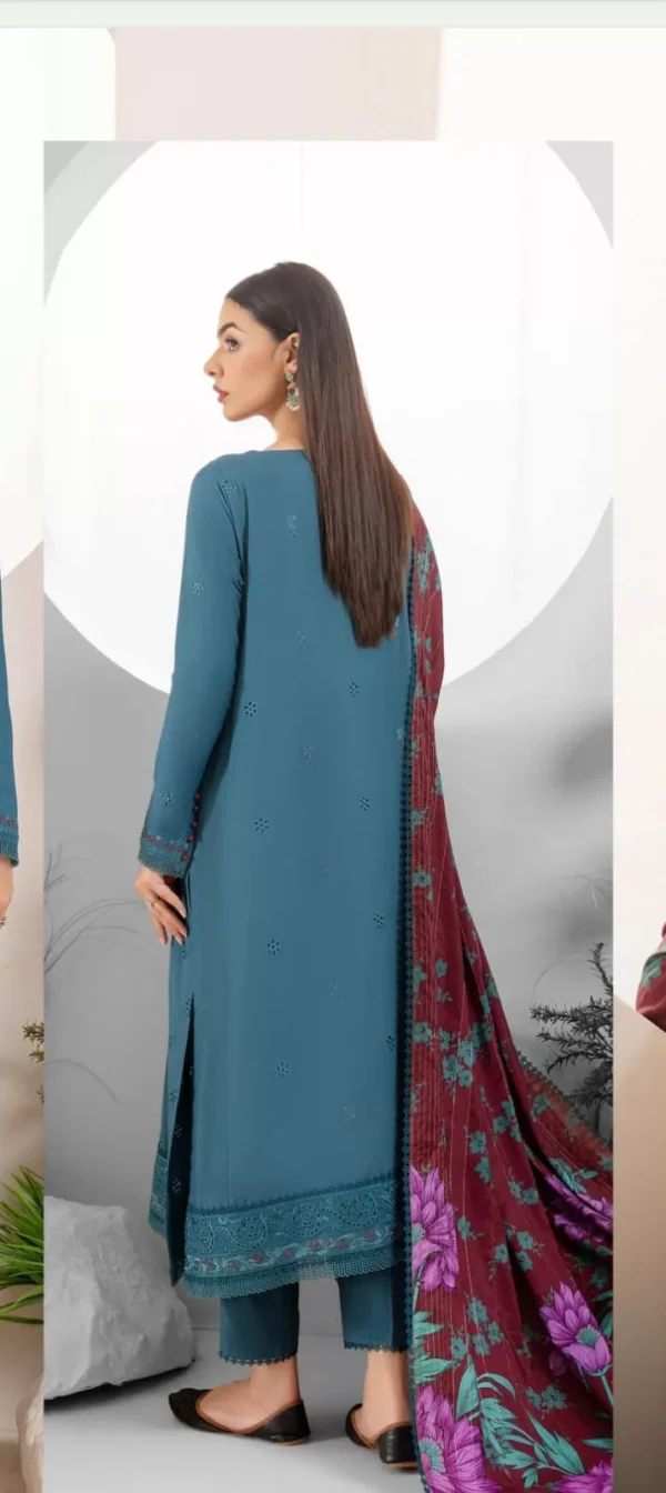 Dove by Gull Jee Embroidered Linen 3pc | BH275771515 - Image 3