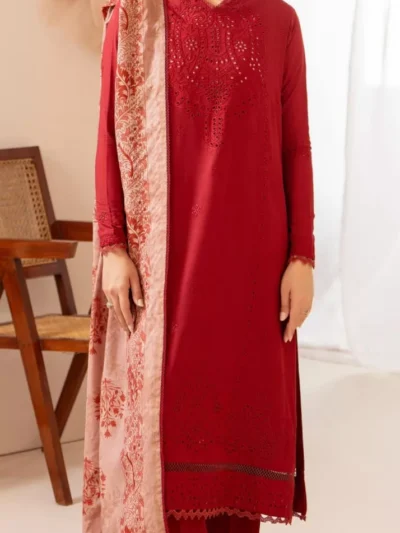 Dove by Gull Jee Embroidered Linen 3pc | BH274421490