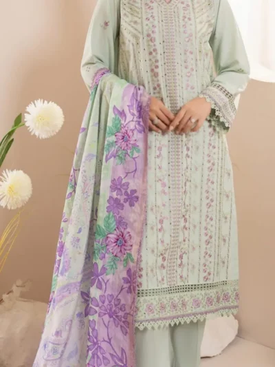 Dove by Gull Jee Embroidered Linen 3pc | BH886751516