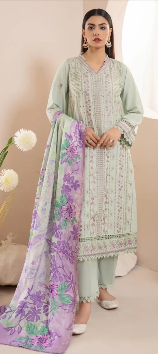 Dove by Gull Jee Embroidered Linen 3pc | BH886751516