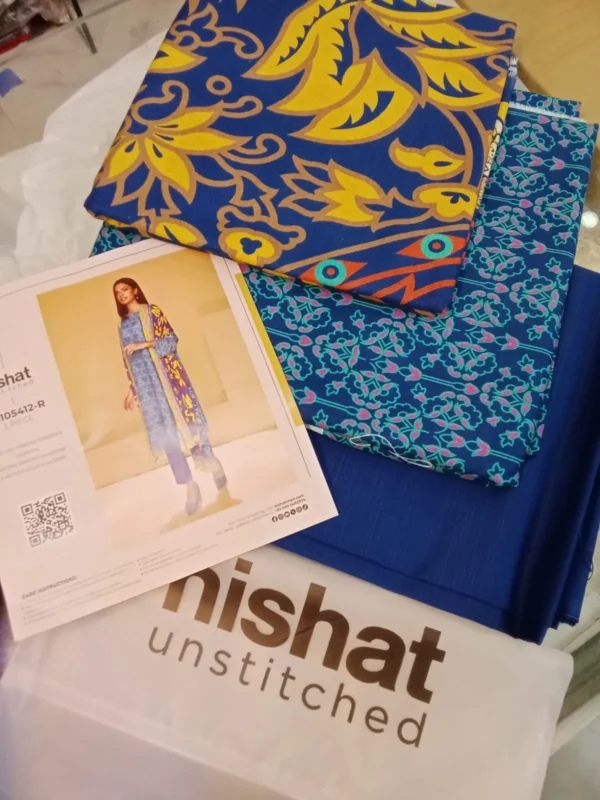 Nisha by Nishat Unstitched Khaddar Collection 3pc | 42105412-R - Image 4