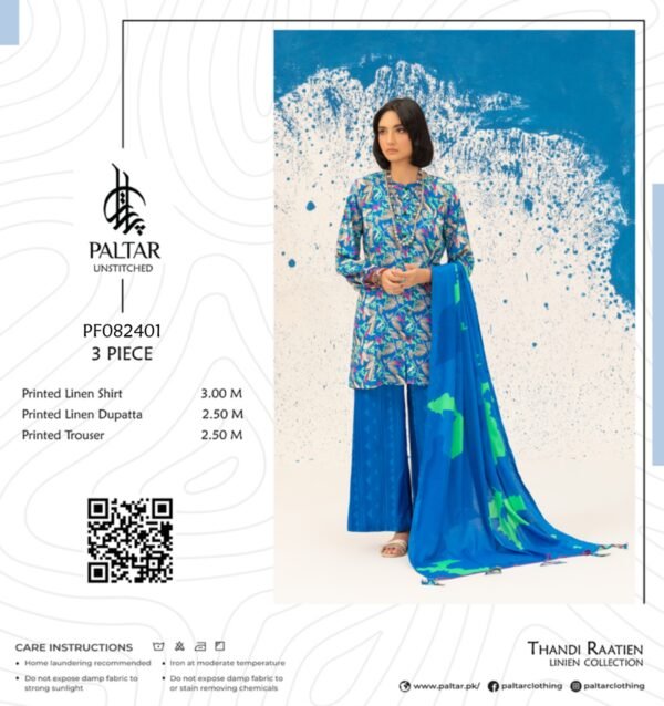Paltar Thandi Raatien Linen 3pc | PF082401 - Image 2
