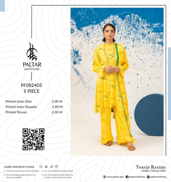 Paltar Thandi Raatien Linen 3pc | PF082405 - Image 2