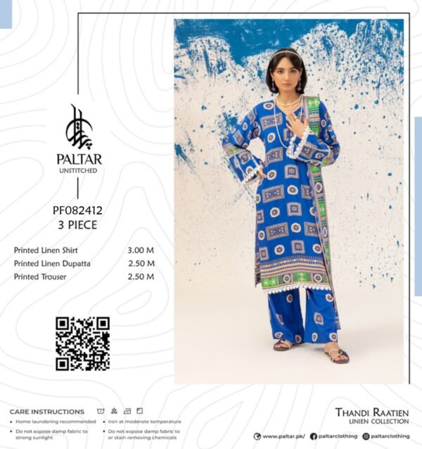 Paltar Thandi Raatien Linen 3pc | PF082412 - Image 2
