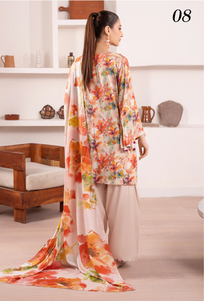 d08 back Zubi by Gull Jee Winter Collection 3pc | D#08 - Image 3