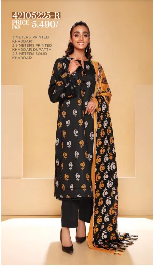 Nisha by Nishat Unstitched Khaddar Collection 3pc | 42105225-R