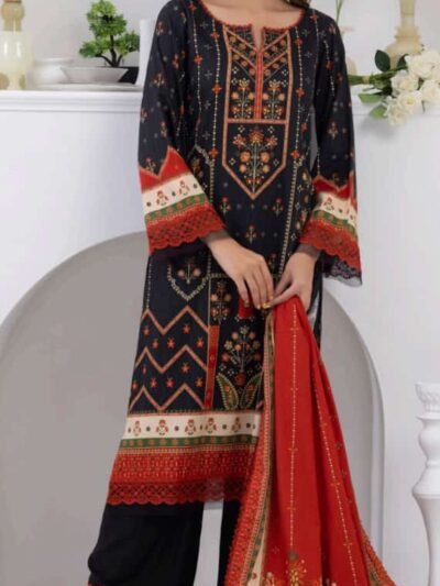 Salina by Regalia Unstitched Self Jacquard Linen 3pc | D#03