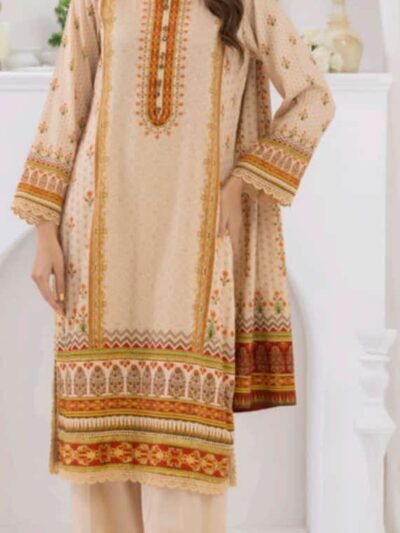 Salina by Regalia Unstitched Self Jacquard Linen 3pc | D#01