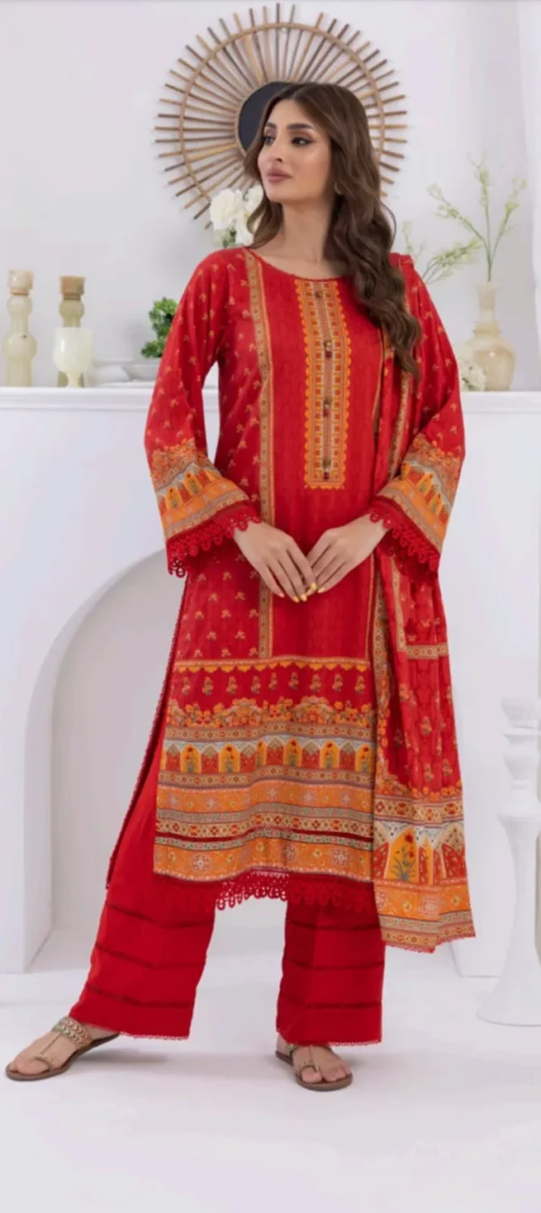Salina by Regalia Unstitched Self Jacquard Linen 3pc | D#02