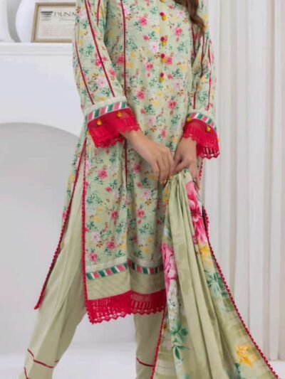 Salina by Regalia Unstitched Self Jacquard Linen 3pc | D#05