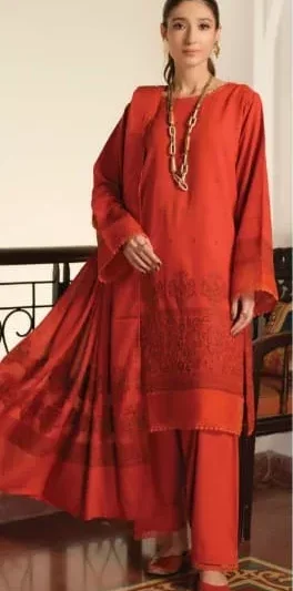 Johra Muscari Jacquard Winter Karandi 3pc | JH-611
