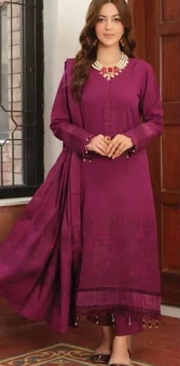Johra Muscari Jacquard Winter Karandi 3pc | JH-613