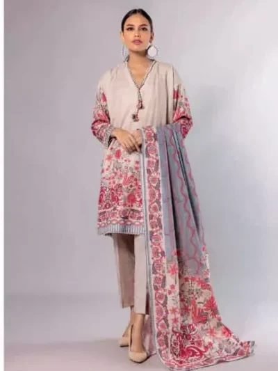 Khaadi Unstitched Khaddar Collection 3pc | ALK22413A
