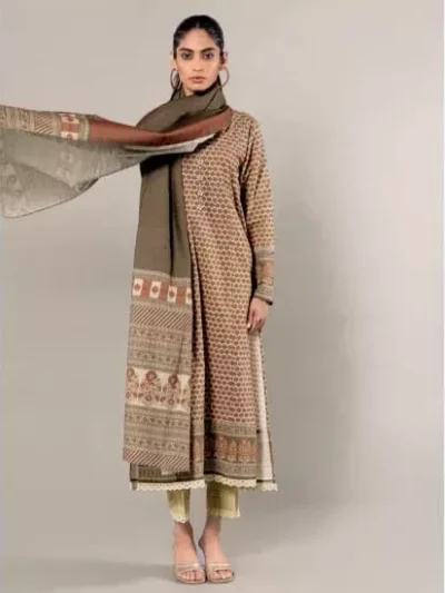 Khaadi Unstitched Khaddar Collection 3pc | ALK22419A