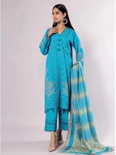 Khaadi Unstitched Khaddar Collection 3pc | ALK22411B