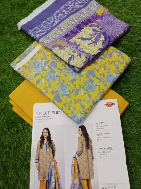 Khaadi Unstitched Khaddar Collection 3pc | ALK22430B - Image 3