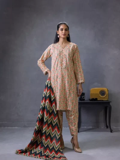 Regalia Identic Separates Unstitched Khaddar Vol 6 3pc | BH339411993