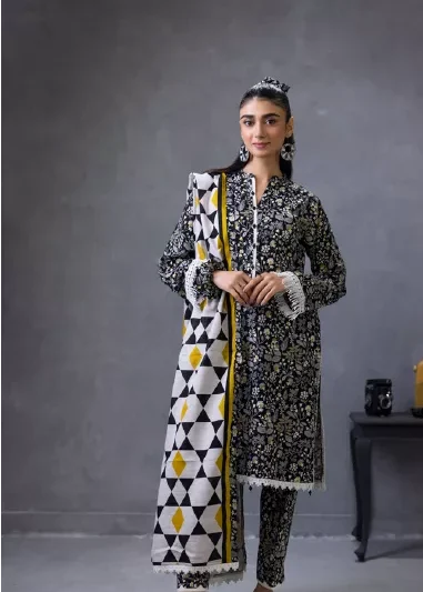 Regalia Identic Separates Unstitched Khaddar Vol 6 3pc | BH196281995