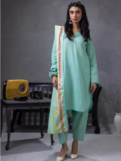 Regalia Identic Separates Unstitched Khaddar Vol 6 3pc | BH166761984