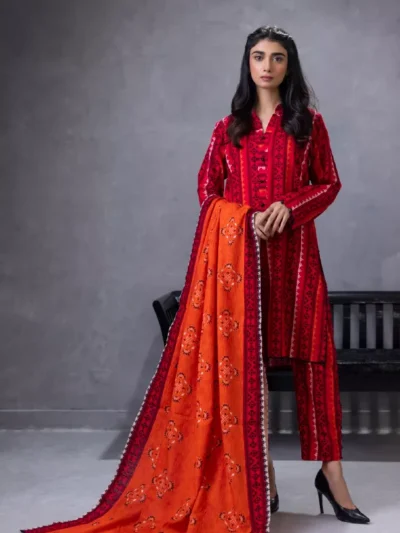 Regalia Identic Separates Unstitched Khaddar Vol 6 3pc | BH353281985