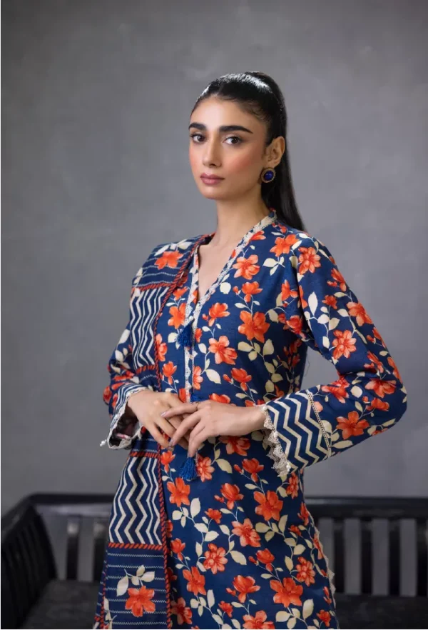 Regalia Identic Separates Unstitched Khaddar Vol 6 3pc | BH611671990 - Image 2