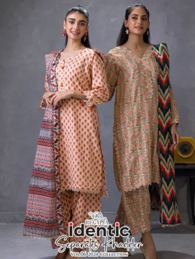 Regalia Identic Separates Unstitched Khaddar Winter Collection Vol 6