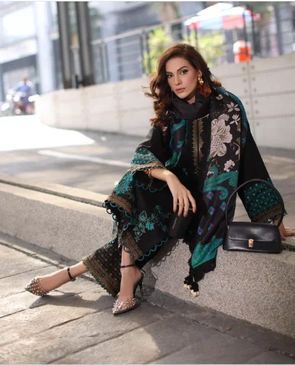 Charizma Pashmina Collection Vol 2 Embroidered Series 3pc | PS4-12 - Image 2