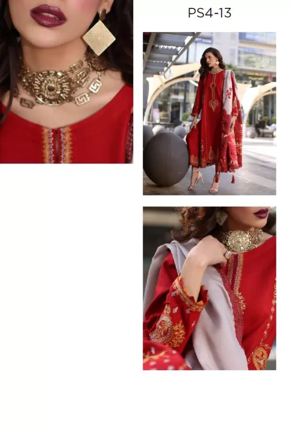Charizma Pashmina Collection Vol 2 Embroidered Series 3pc | PS4-13 - Image 6
